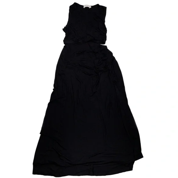 A.L.C. Jaxon Black Side Cut Out Maxi Dress Bodycon Sleeveless Size S - Picture 4 of 12